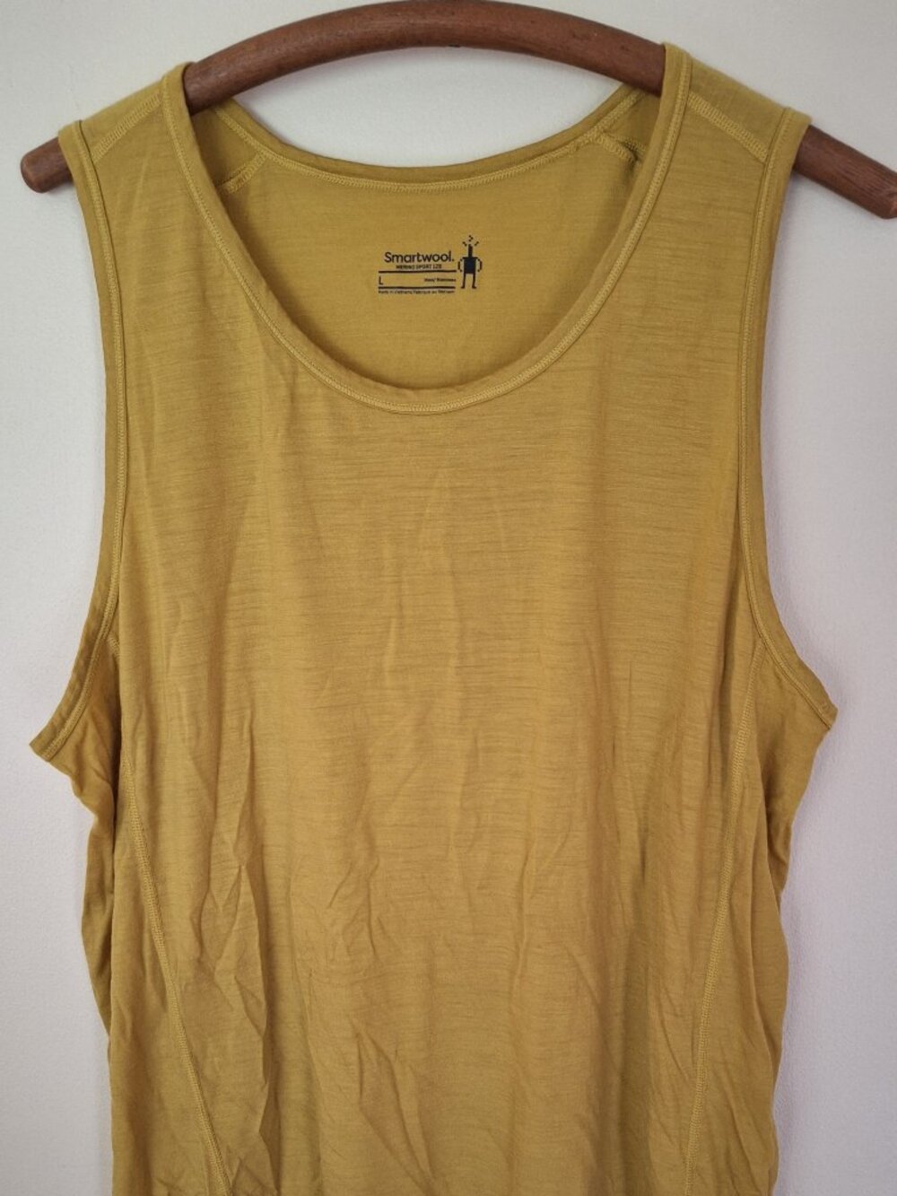 Smartwool Merino Sport 120 Tank Sleeveless Top Yellow Mustard Mens Large